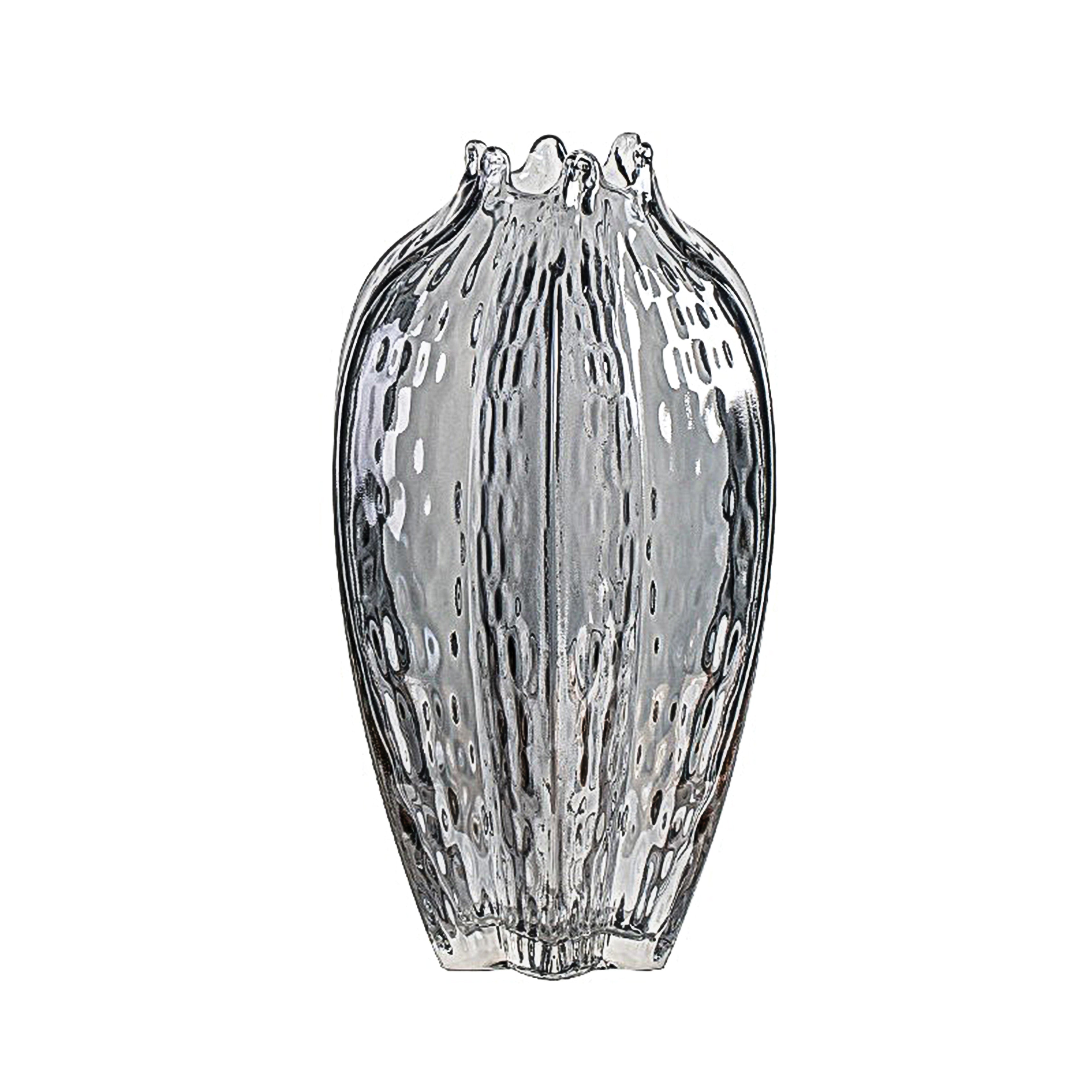 12.7 Inch Elegant Textured Glass Vase