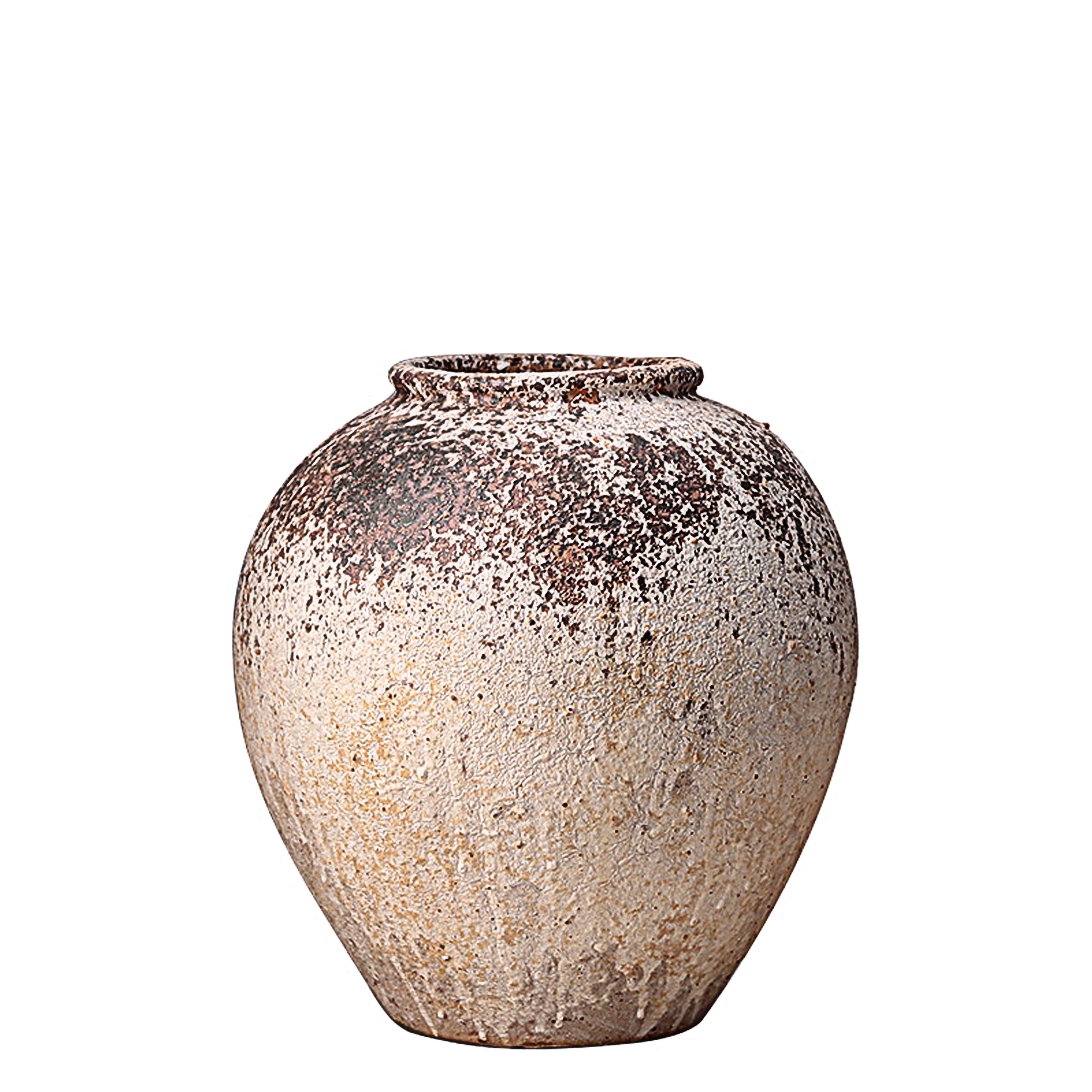 14.1 Inch Rustic Textured Ceramic Vase