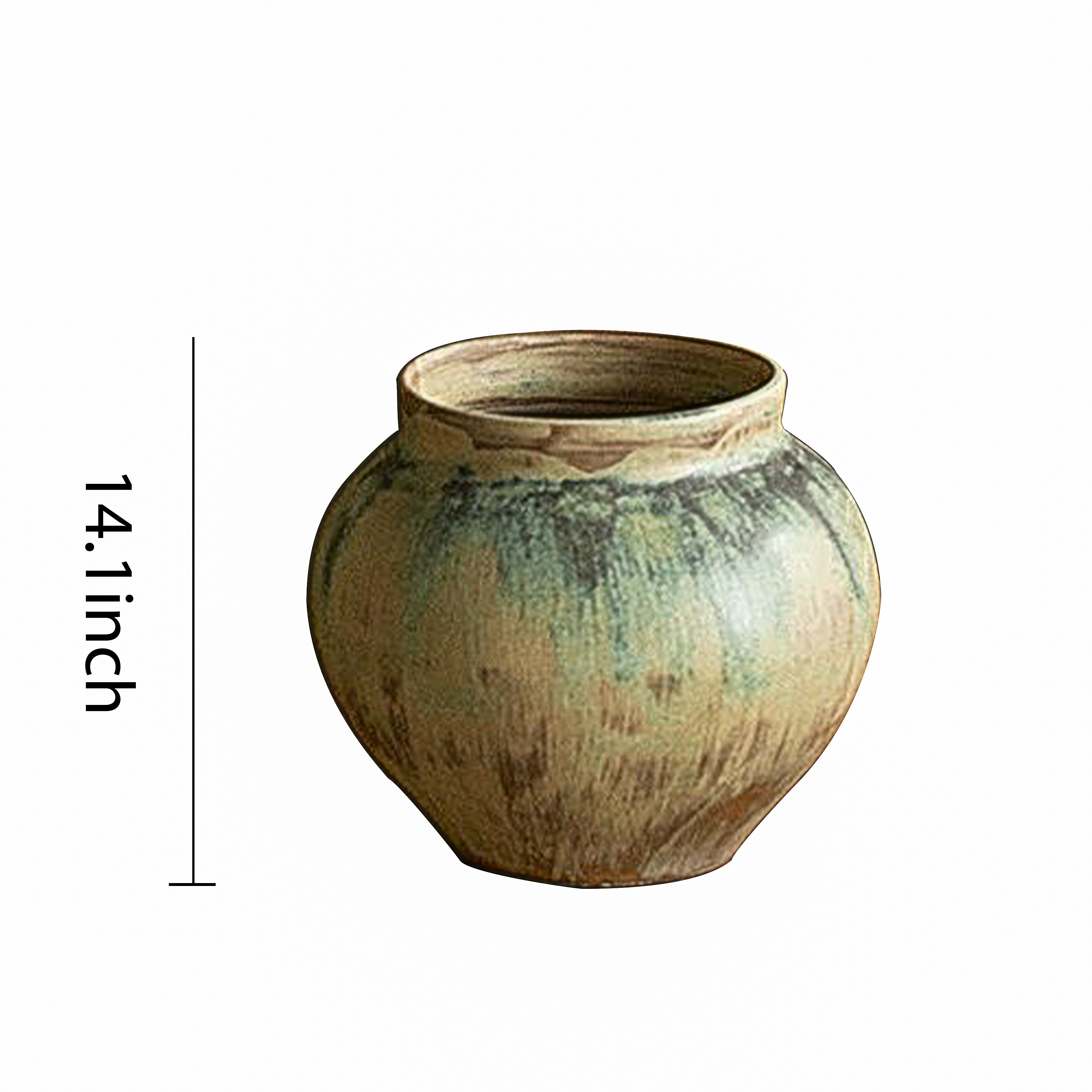 14.1 Inch Rustic Ceramic Vase