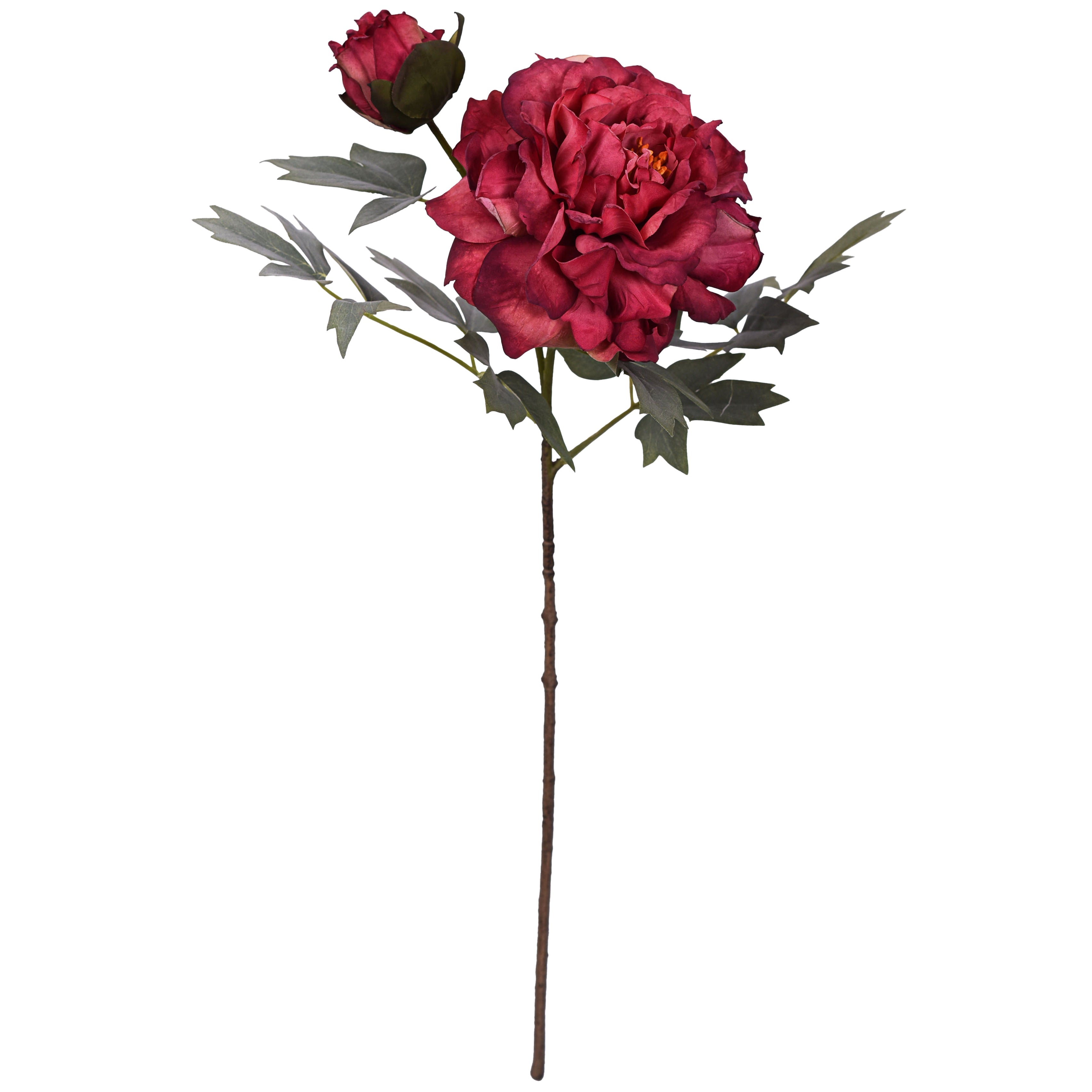 22.8-Inch Artificial Peony Stem