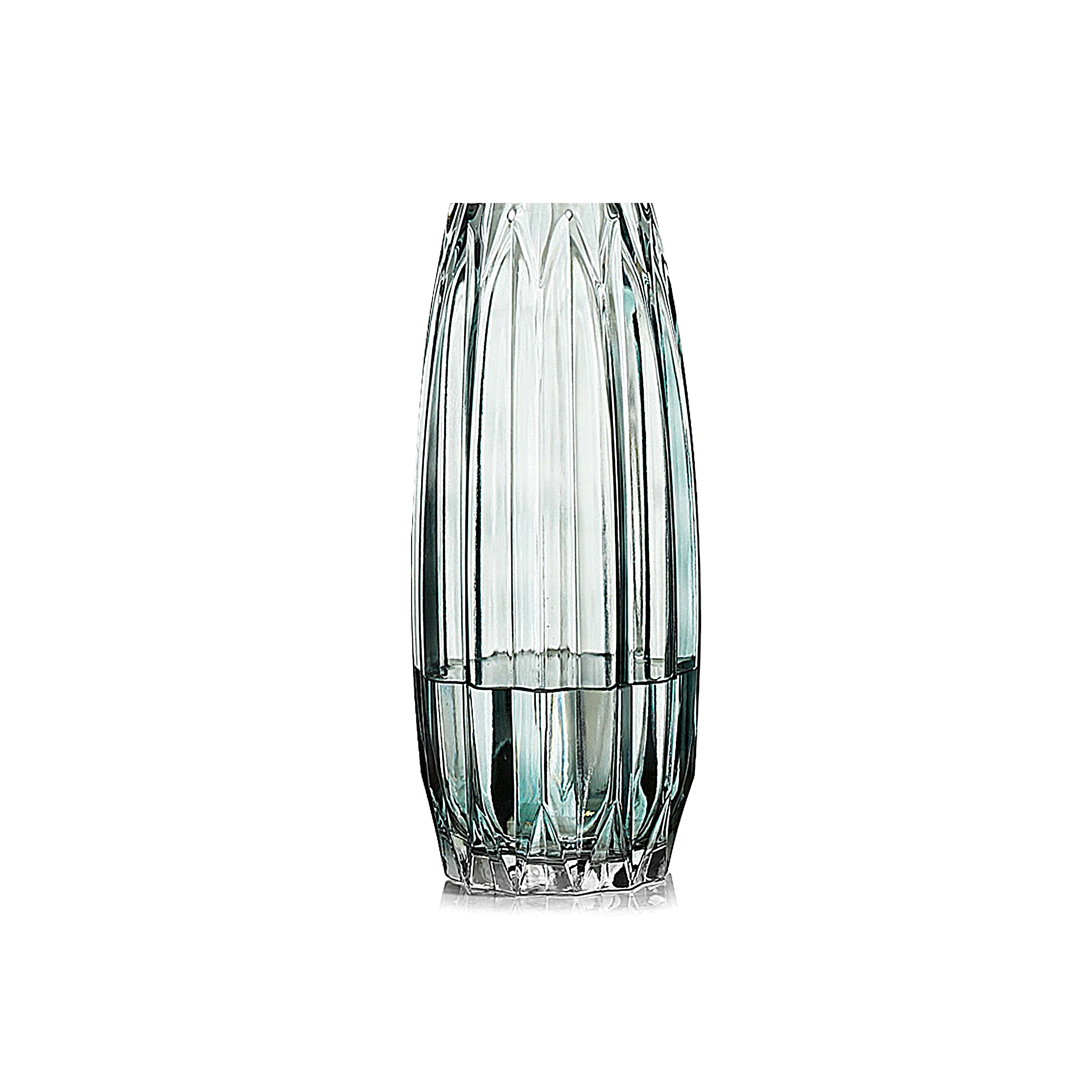 Set of Two Elegant Glass Vases - 7.5 Inch and 12 Inch