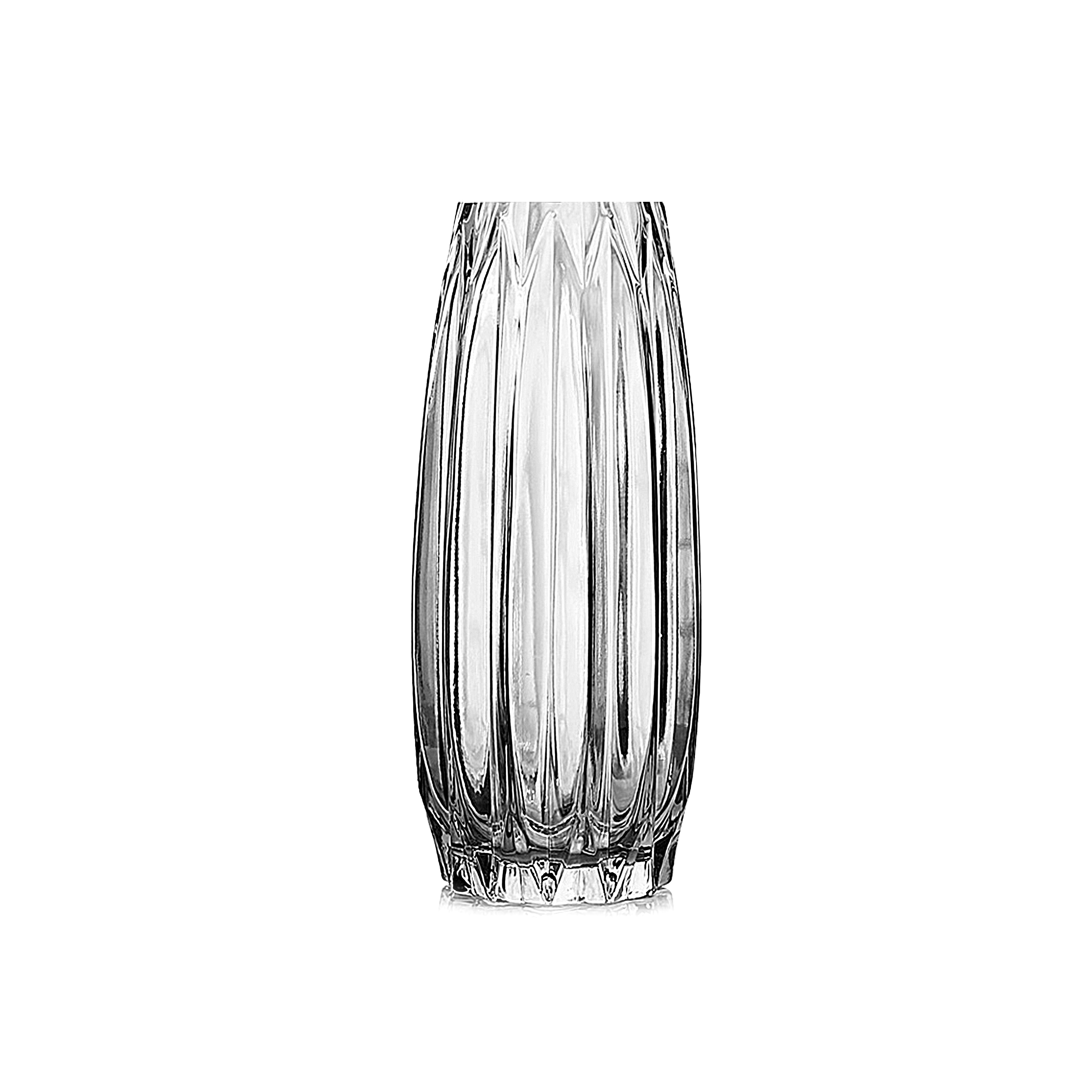 Set of Two Elegant Glass Vases - 7.5 Inch and 12 Inch